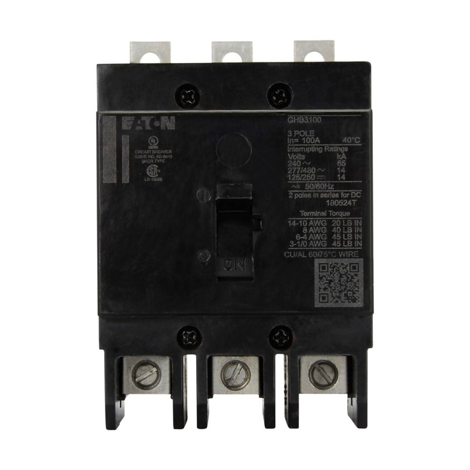 EATON 3-POLE 40A BOLT-ON 277V MCCB
