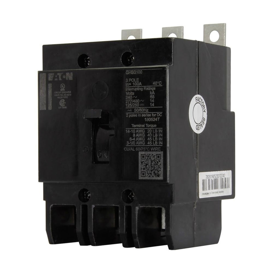 EATON 3-POLE 50A BOLT-ON 277V MCCB